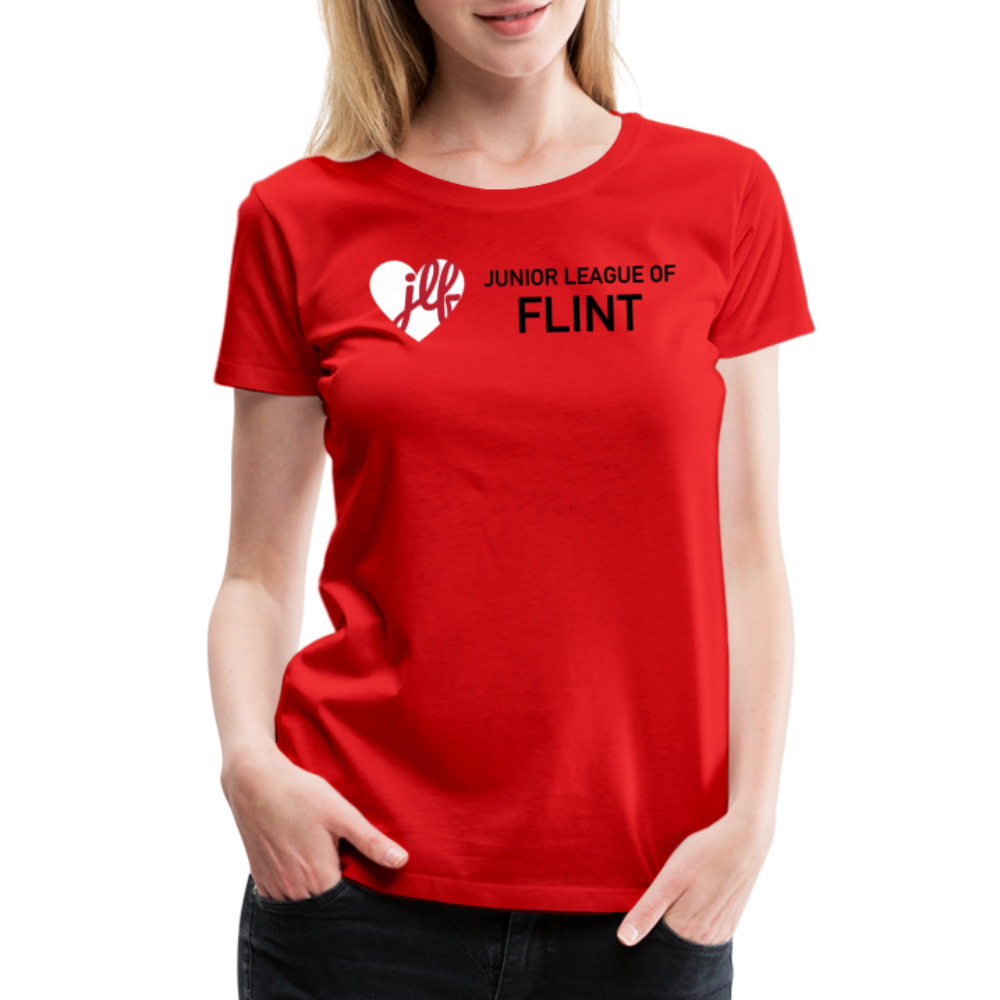 JL Flint "Heart Logo" Women’s Premium T-Shirt - red