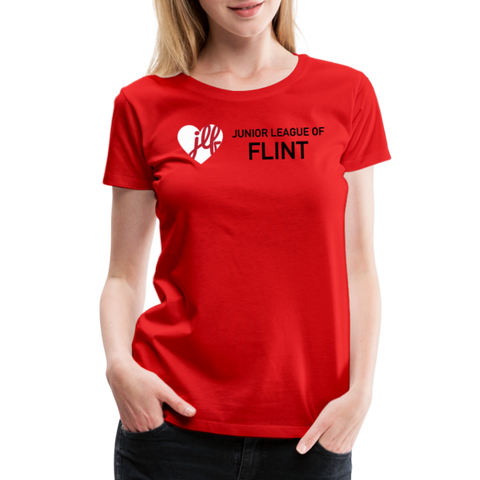 JL Flint "Heart Logo" Women’s Premium T-Shirt - red