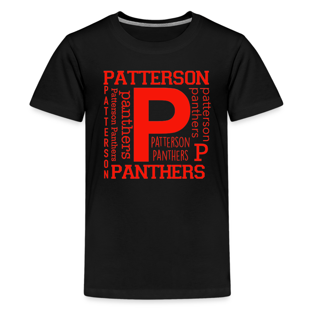 Patterson "Word Cloud" Kids' Premium T-Shirt - black
