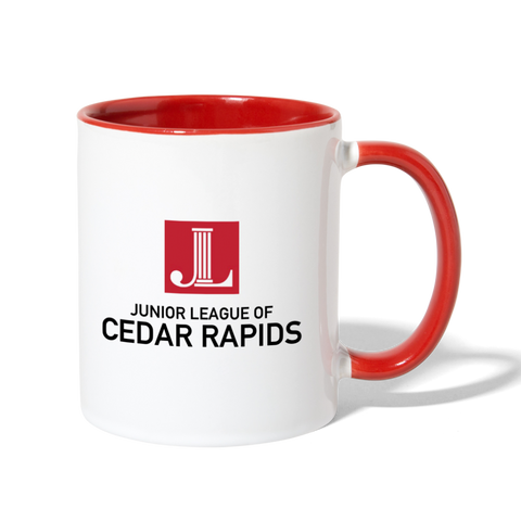 JL Cedar Rapids Contrast Coffee Mug - white/red