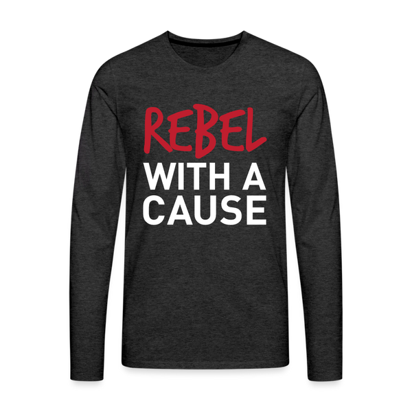 JL Cedar Rapids "Rebel With a Cause" Unisex Premium Long Sleeve T-Shirt - charcoal grey