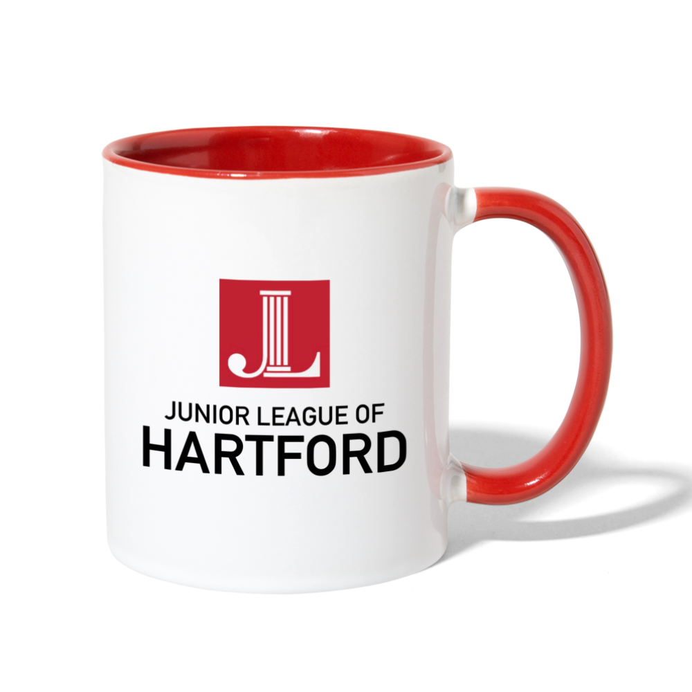 JL Hartford Contrast Coffee Mug - white/red