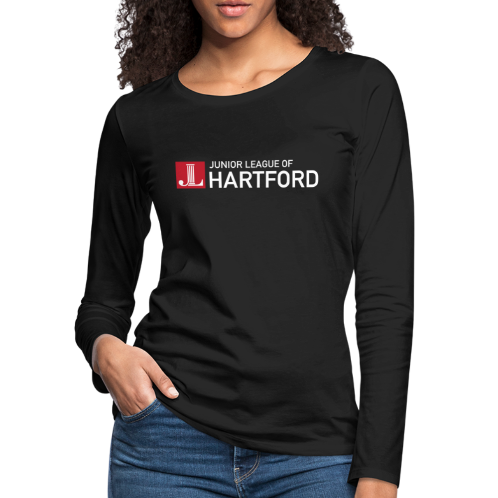 JL Hartford "Logo" Women's Premium Long Sleeve T-Shirt - black