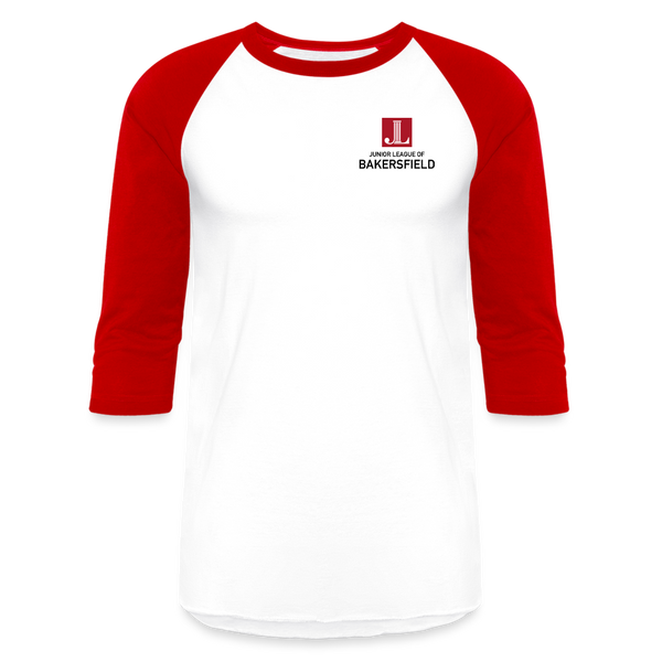 JL Bakersfield "Volunteer State" Unisex Baseball T-Shirt - white/red