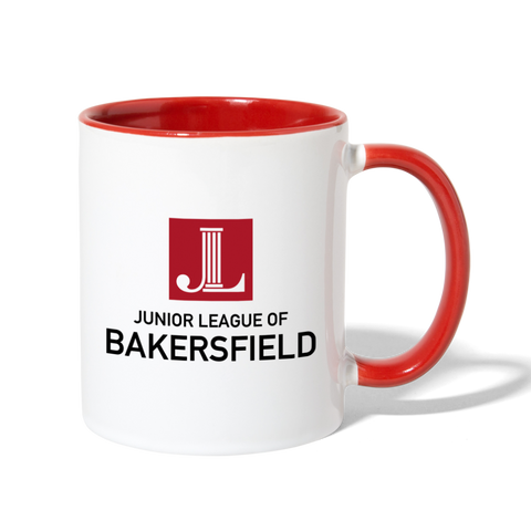 JL Bakersfield "Logo" Contrast Coffee Mug - white/red