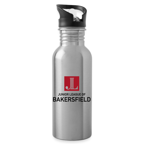 JL Bakersfield "Logo" Water Bottle - silver