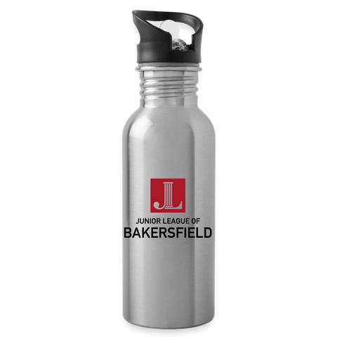JL Bakersfield "Logo" Water Bottle - silver