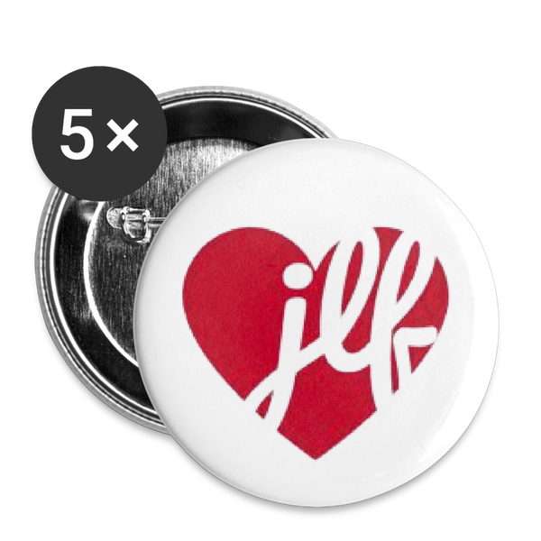 JL Flint Buttons small 1'' (5-pack) - white