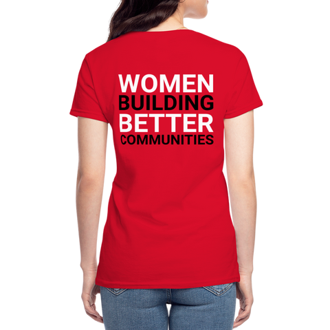 JL San Jose "Better Communities" Women's V-Neck T-Shirt - red