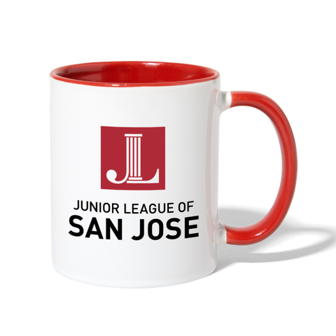 JL San Jose "Logo" Contrast Coffee Mug - white/red