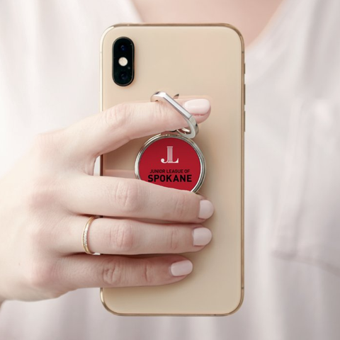JL Spokane "Logo" Phone Ring Holder & Stand