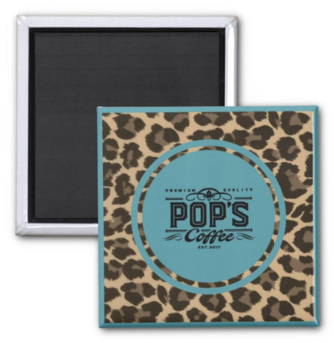 Pop's Coffee "Leopard Logo" Magnet