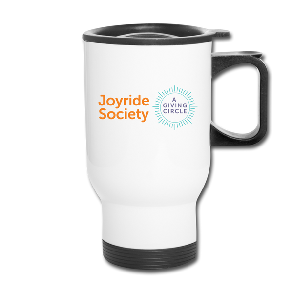 Joyride Society "Logo" Travel Mug - white