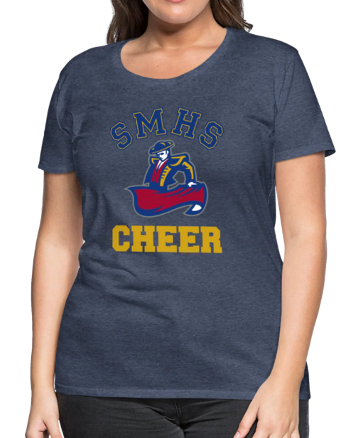 SMHS Pom & Cheer CUSTOMIZED "Student's Cheer Mom" Women’s Premium T-Shirt