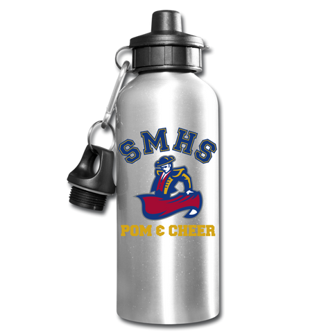 SMHS Pom & Cheer Water Bottle - silver