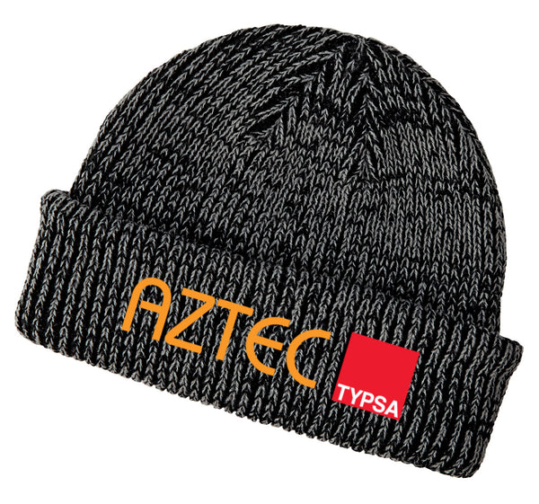 AZTEC Embroidered Ribbed Marled Beanie