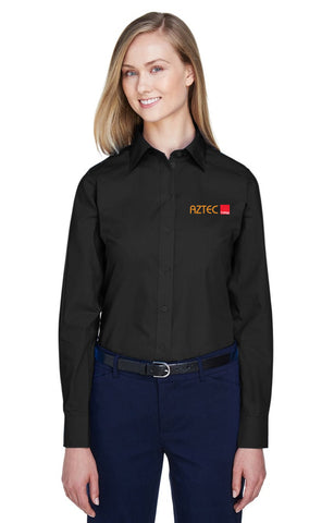 AZTEC Women's Devon & Jones Solid Broadcloth Shirt