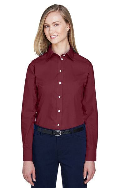 AZTEC Women's Devon & Jones Solid Broadcloth Shirt