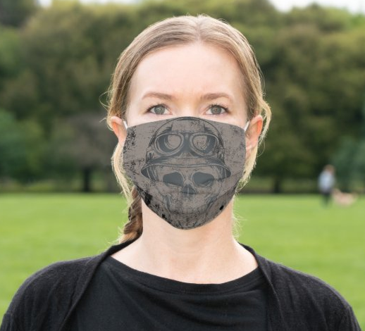 Cloth Face Mask "Combat Skull"