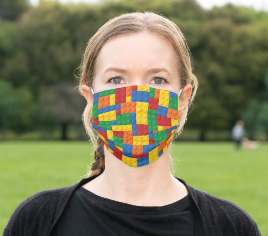 Cloth Face Mask "Building Blocks"