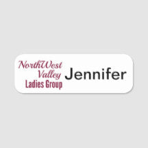 NWV Ladies Group Name Tag