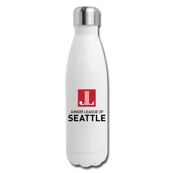 JL Seattle Insulated Stainless Steel Water Bottle - white