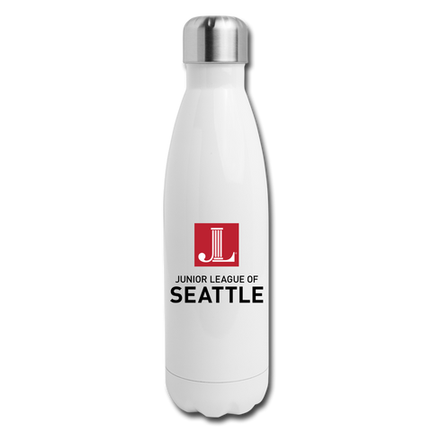 JL Seattle Insulated Stainless Steel Water Bottle - white