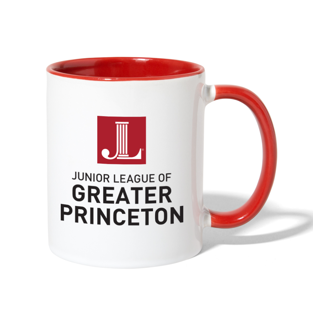 JL Greater Princeton Contrast Coffee Mug - white/red