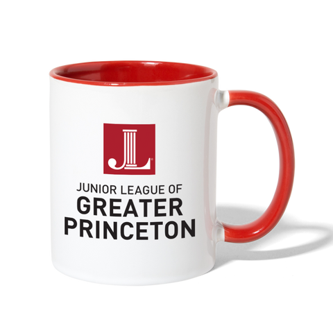 JL Greater Princeton Contrast Coffee Mug - white/red