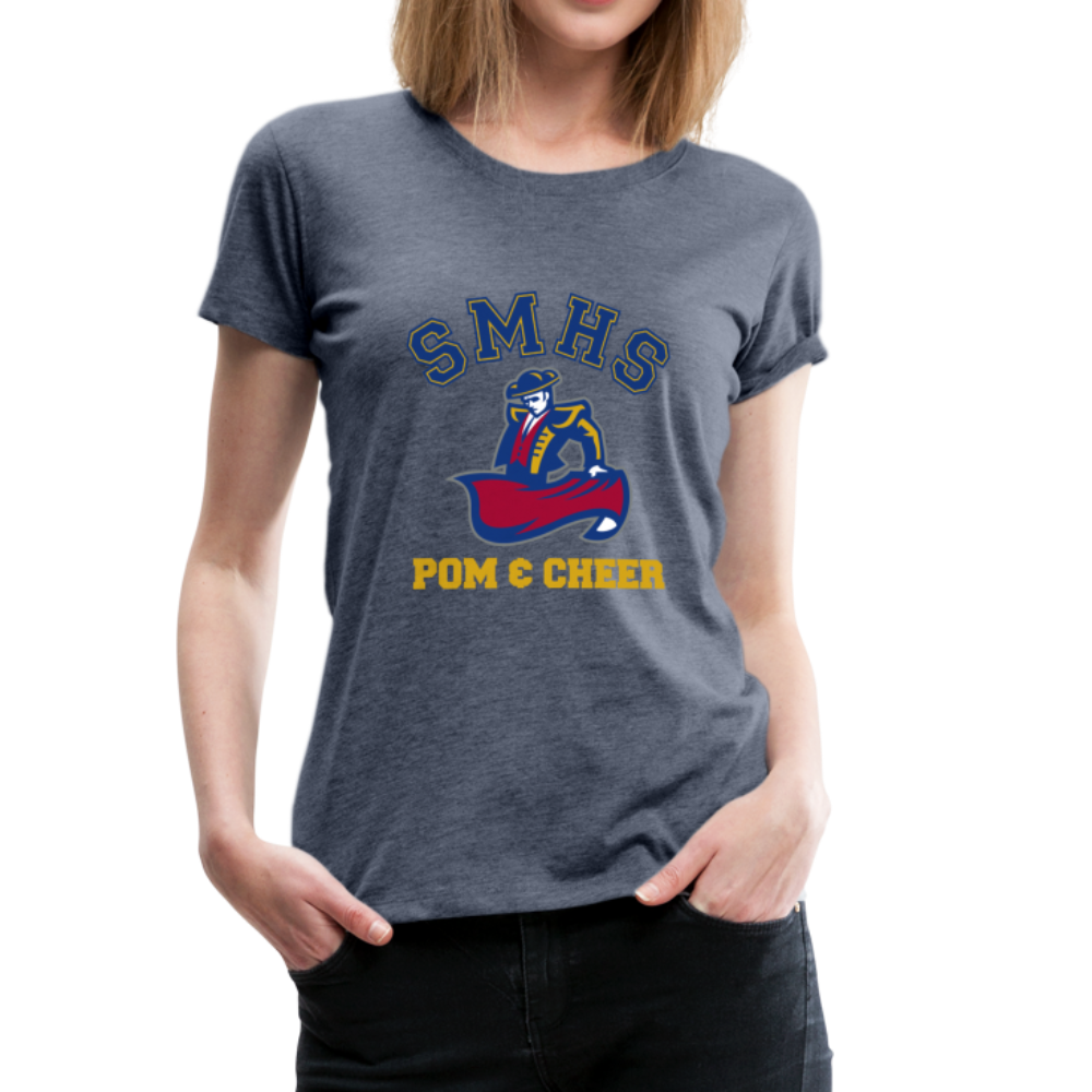 SMHS Pom & Cheer Women's Scoop Neck T-shirt - heather blue