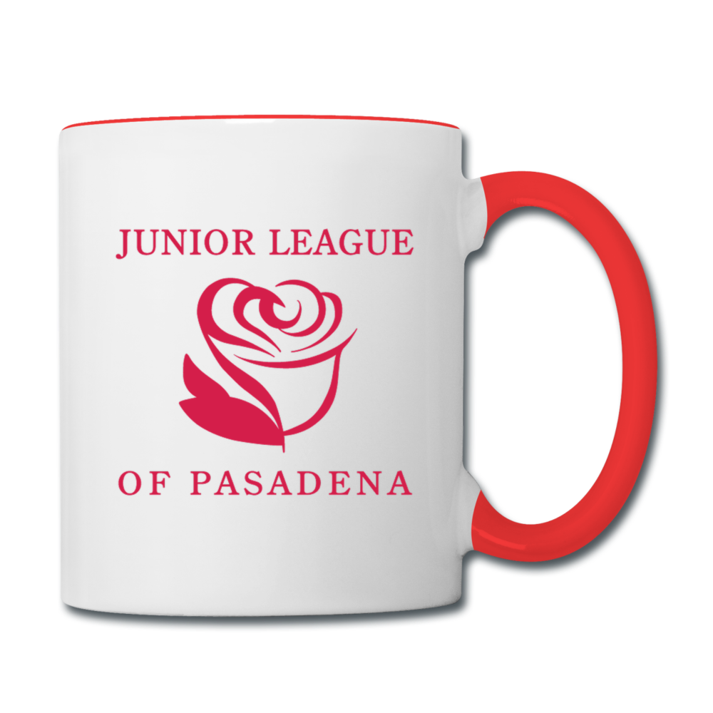 JL Pasadena Contrast Coffee Mug - white/red