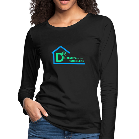 D-Squared "Logo" Women's Premium Long Sleeve T-Shirt - black