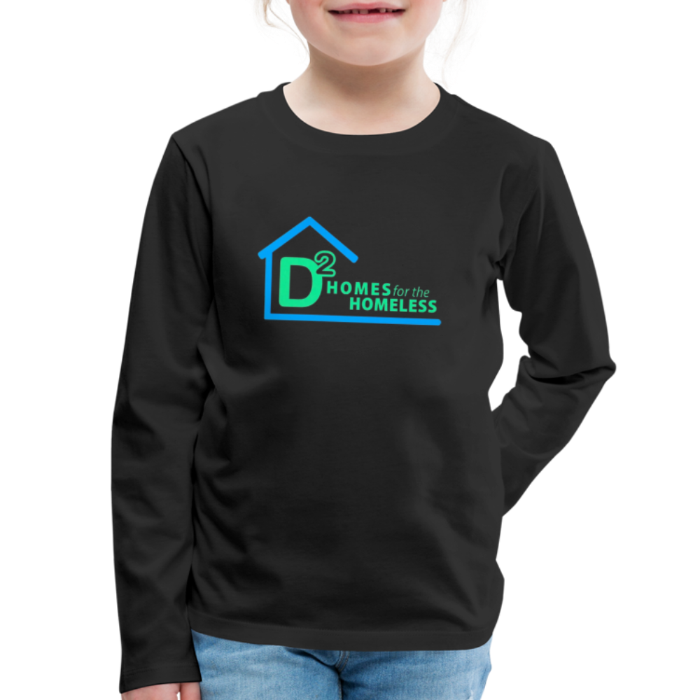 D-Squared "Logo" Kids' Premium Long Sleeve T-Shirt - black
