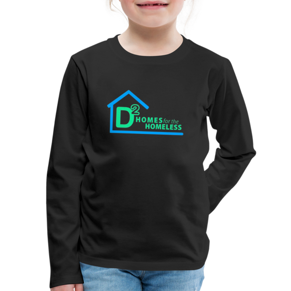 D-Squared "Logo" Kids' Premium Long Sleeve T-Shirt - black
