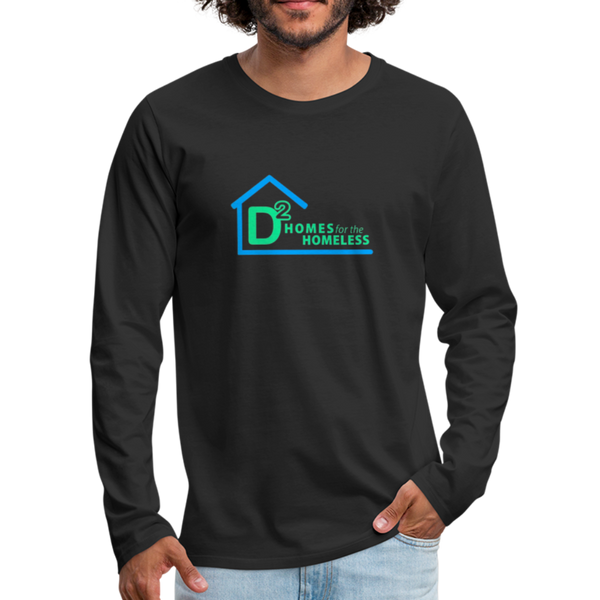 D-Squared "Logo" Men's Premium Long Sleeve T-Shirt - black