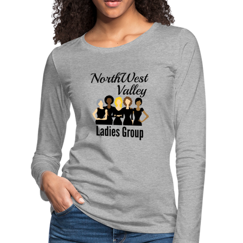NWV Ladies Group "Diverse Women" Women's Premium Long Sleeve T-Shirt - heather gray