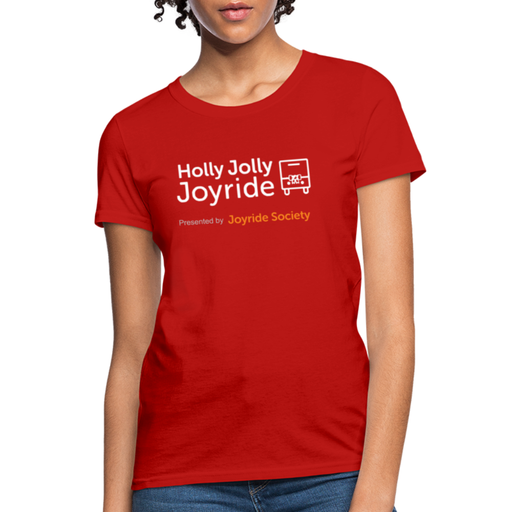 Joyride Society "Holly Jolly" Women's T-Shirt - red