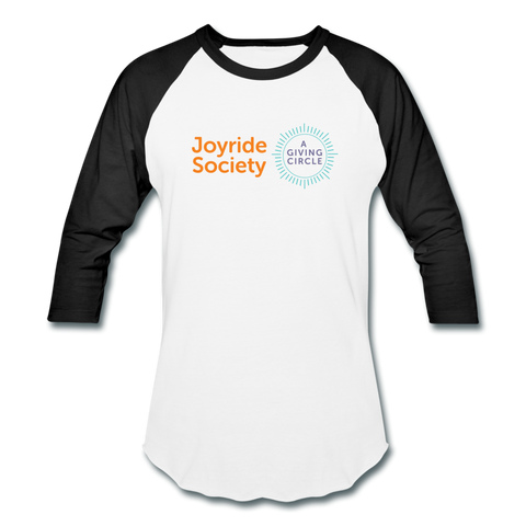 Joyride Society "Logo" Unisex Baseball T-Shirt - white/black