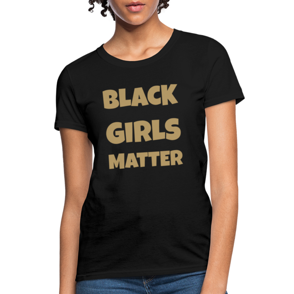 Urban Mommy "Black Girls Matter" Women's T-Shirt - black