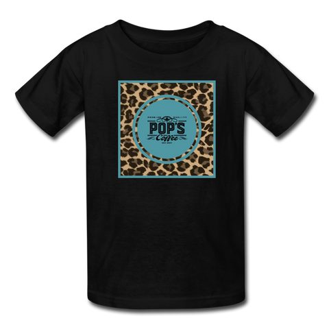 Pop's Coffee "Leopard Logo" Kids' T-Shirt - black