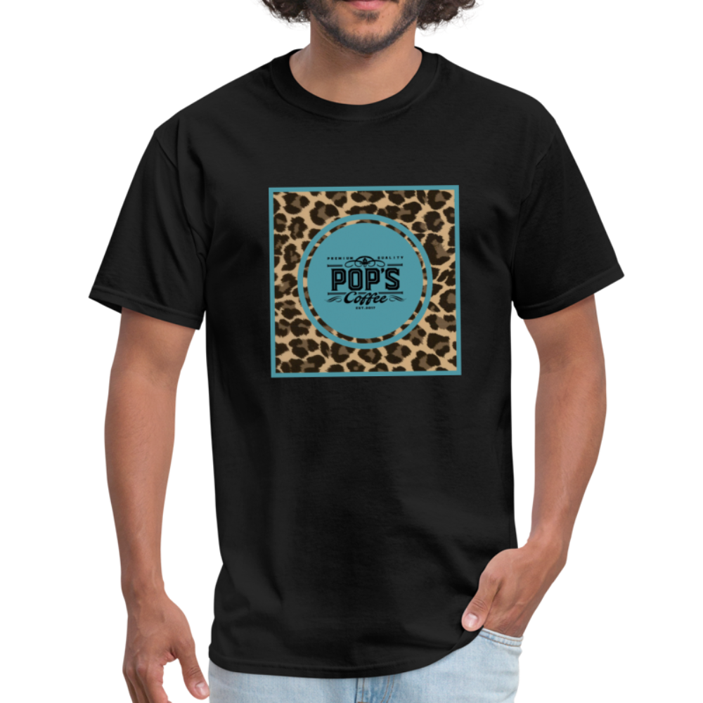 Pop's Coffee "Leopard Logo" Unisex Classic T-Shirt - black