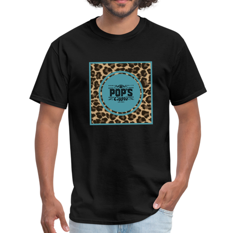 Pop's Coffee "Leopard Logo" Unisex Classic T-Shirt - black