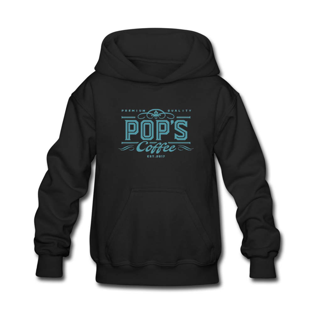 Pop's Coffee "Logo" Kids' Hoodie - black