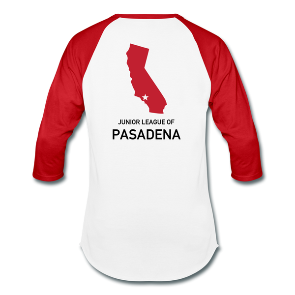 JL Pasadena "Volunteer State" Unisex Baseball T-Shirt - white/red