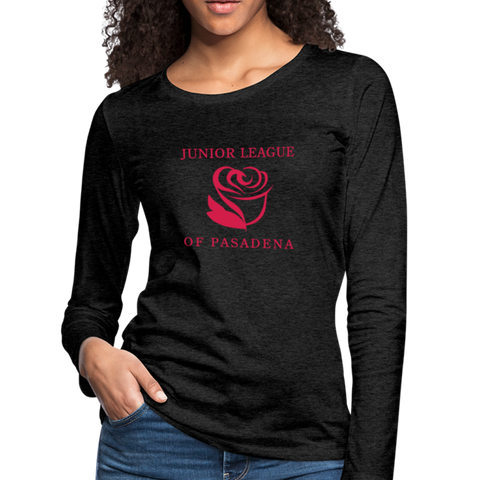 JL Pasadena "Logo" Women's Premium Long Sleeve T-Shirt - charcoal gray
