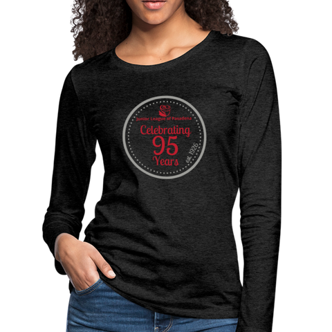 JL Pasadena "95th Anniversary" Women's Premium Long Sleeve T-Shirt - charcoal gray