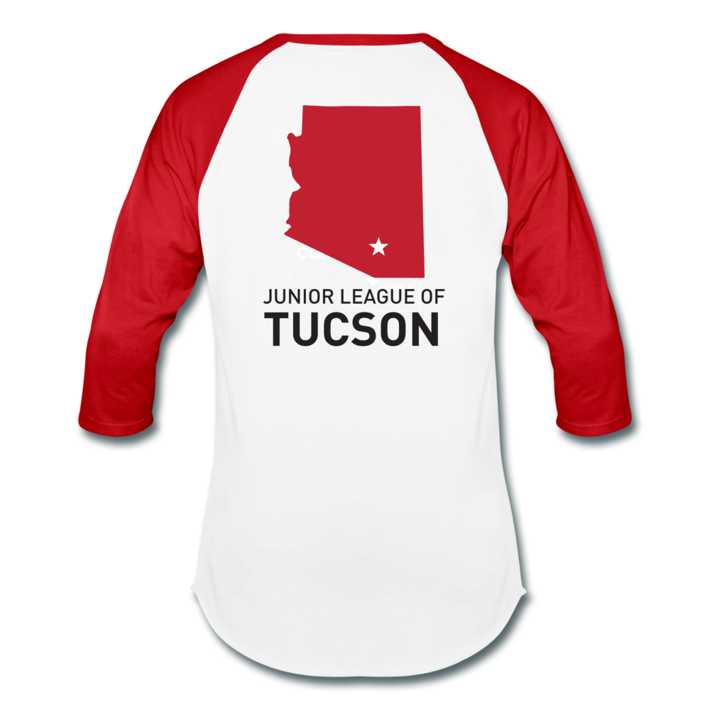 JLT "Volunteer State" Unisex Baseball T-Shirt - white/red