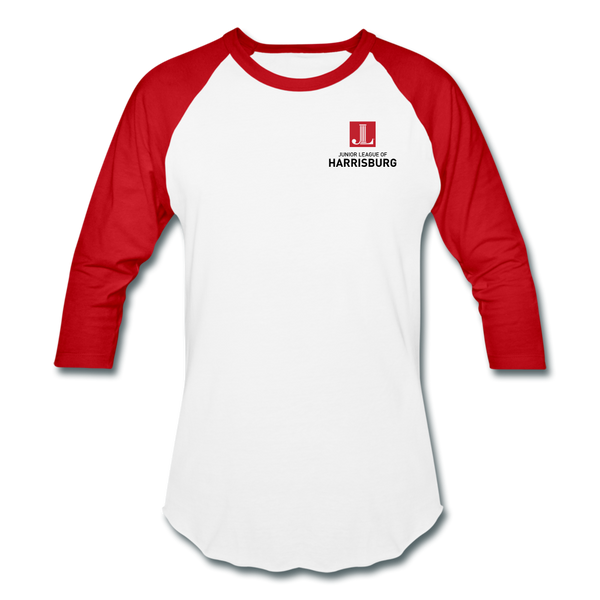 JL Harrisburg "Volunteer State" Unisex Baseball T-Shirt - white/red