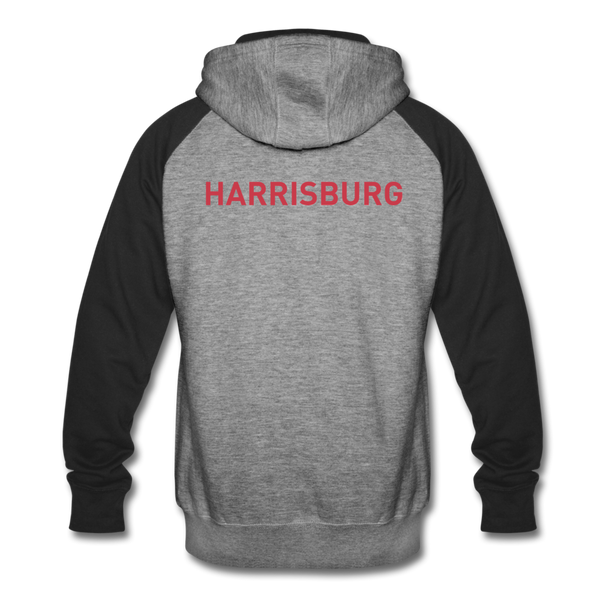 JL Harrisburg Unisex Colorblock Hoodie - heather gray/black