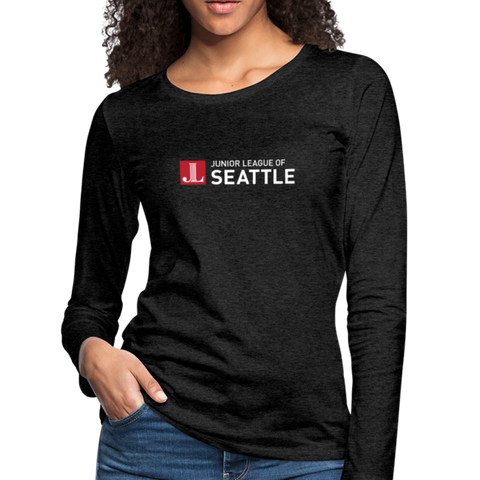 JL Seattle "Logo" Women's Premium Long Sleeve T-Shirt - charcoal gray